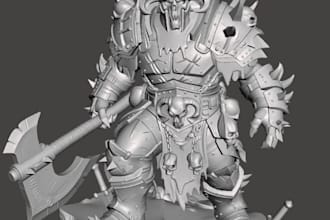 3d collectible,fantasy character,armored warrior,40k warhammer stl,3d printing