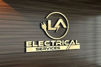 design construction, roofing, electrician, handyman or plumbing logo