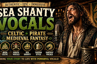 sing irish celtic sea shanty pirate and medieval fantasy vocals