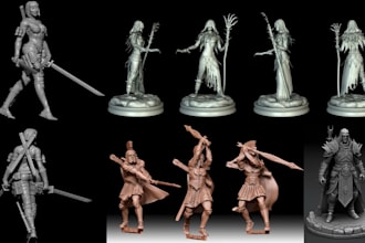 sculpt your dnd or rpg character into a 3d printable miniature stl