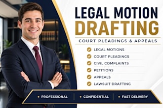 draft legal appeal motions court pleadings complaints petitions and lawsuits