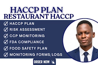 create haccp plan for restaurant cafe catering and food truck