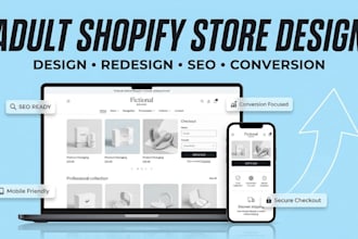 design branded adult shopify store, toy store lingerie website, shopify gym SEO