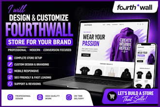 design and customize a professional fourthwall store for your brand