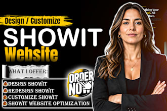 design,redesign, customize showit website or showit template with blog and seo