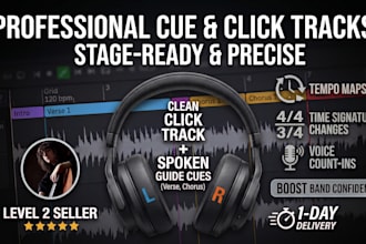 create professional click tracks and cue tracks for live performance