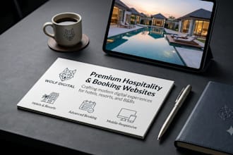 design a premium hospitality and advanced booking website