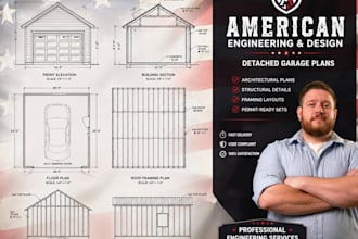 draft garage permit drawings detached adu plans and shop blueprints