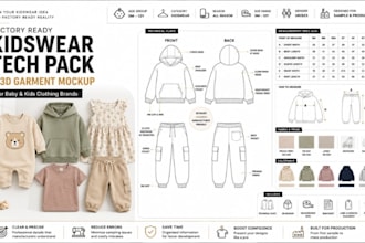 create factory ready kidswear tech packs for baby clothing and apparel brands