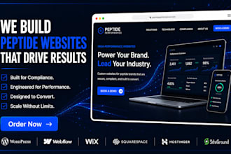 design a compliant peptide website, telehealth store, and medical clinic
