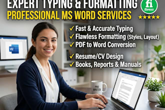 fast typing services, retype scanned documents, format ms word