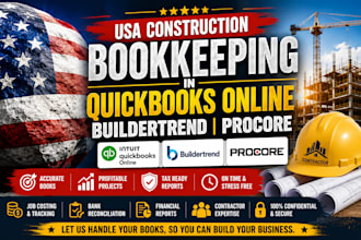 do US construction bookkeeping in quickbooks online, buildertrend, procore