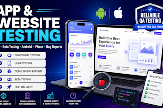 app testing website testing, QA, iphone android app testing beta testing