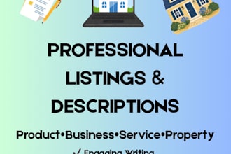 create airbnb, rental, and business descriptions that attract customers