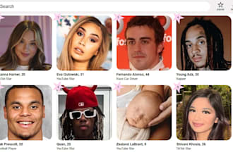 create famous birthday profile for you under your name