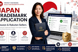 manage japan trademark application for amazon and rakuten sellers
