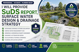 provide suds report, surface water drainage design  and drainage strategy