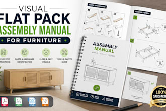 create a visual flat pack assembly manual for furniture