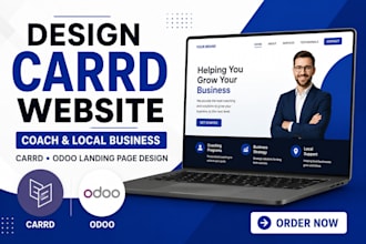 design carrd website, coach and local business, carrd, odoo landing page design