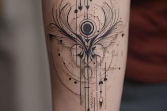 draw custom anime tattoo design