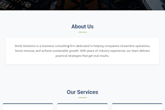 design a professional restaurant or business website