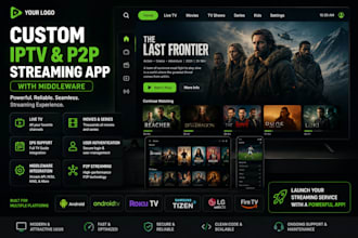 build a custom iptv and p2p streaming app smart tvs with middleware