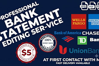bank statement bank statement editable format as you need