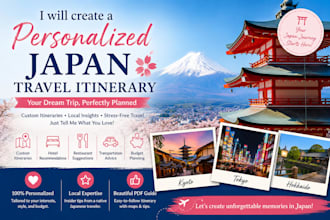 create a personalized japan travel itinerary just for you