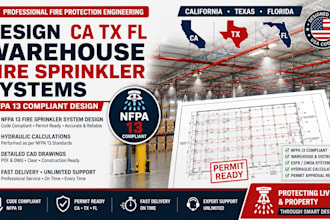 design ca tx fl warehouse fire sprinkler systems nfpa 13