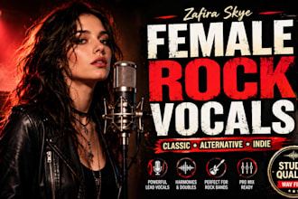 record female rock vocals for classic alternative indie and progressive rock