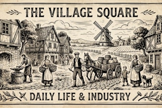 draw a vintage art illustration with linocut style