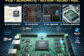 design intel fpga pcb, schematic, altium designer and kicad