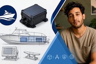marine product design, boat electronics cad, marine enclosure, boat hardware