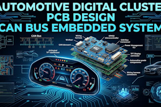 design automotive digital cluster pcb and can bus embedded system