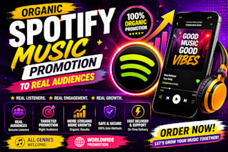 do organic spotify music promotion to real audiences
