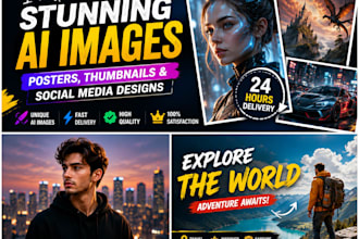 create stunning ai images, posters, thumbnails and ai art