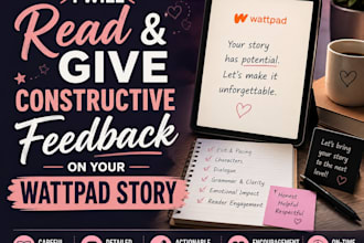 read and give constructive feedback on your wattpad story