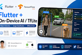 integrate on device ai and machine learning tflite into flutter app