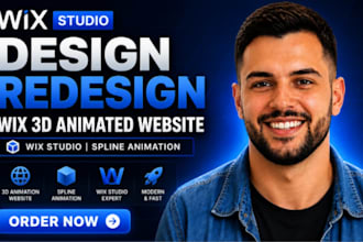 design redesign wix 3d animated website wix studio spline animation website