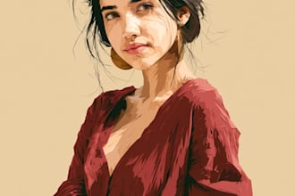 draw vector portrait illustration of your photo