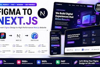 convert figma to nextjs website with react and tailwind CSS