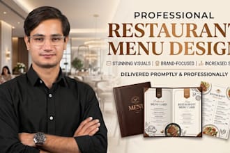 design professional restaurant and food menu