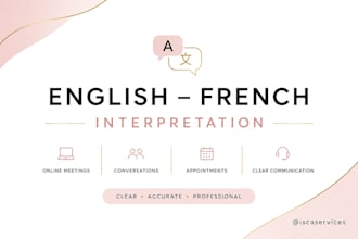 provide english french interpretation