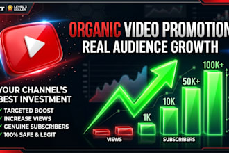promote your youtube videos with organic marketing and real audience growth