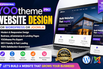 design redesign  business website using yootheme pro for joomla or wordpress