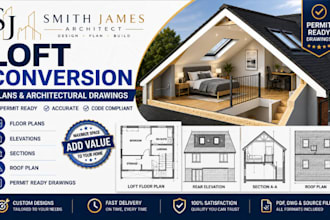 design loft conversion plans with permit ready architectural drawing