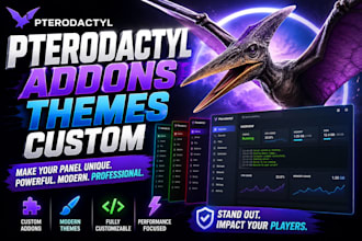 develop custom pterodactyl panel addons and plugins