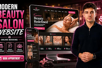 design a modern spa and beauty salon website with online booking