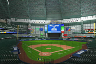 retrofit 3d baseball court,golf course design,sport complex,field turf render
