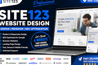 design or redesign a professional site123 website with SEO optimization